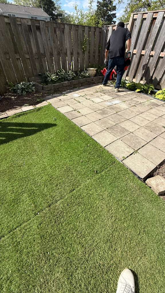 JXL crew working on Schaumburg patio demolition