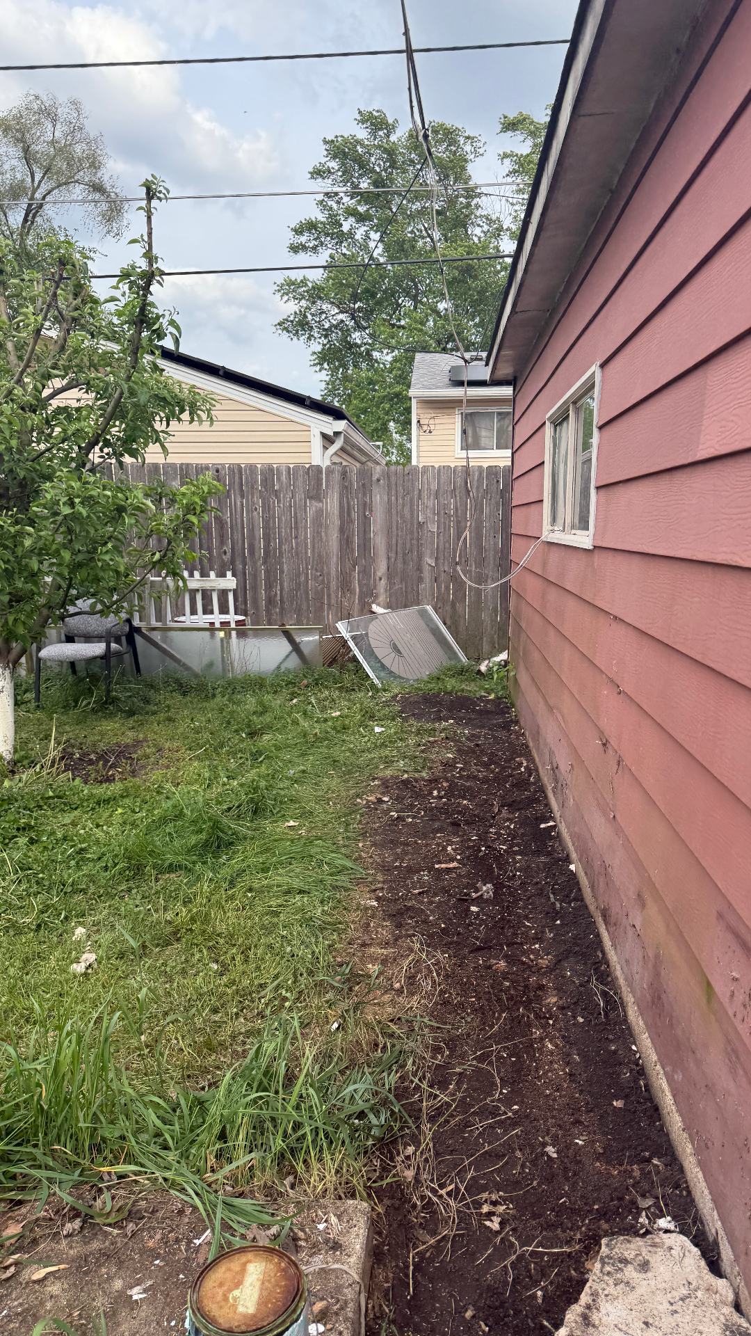 Garage side cleared Wheeling Illinois